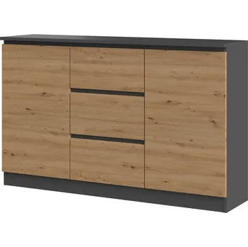 Komoda Nábytek PEGAS s.r.o. Komoda TOPA 2D3S 120, ANTRACIT/DUB ARTISAN