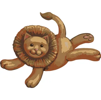 ZUTY Malování podle čísel - PLYŠOVÝ LVÍČEK (SUE ELLEN BROWN) Rozměr: 40x50 cm, Rámování: bez rámu a bez vypnutí plátna