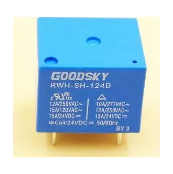 Elektronická součástka GOODSKY RWH-SH-124D Relé: elektromagnetické SPDT Ucívky:24VDC 12A/250VAC 15A