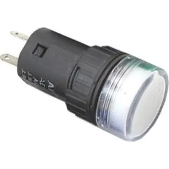 Kontrolka 12V LED 19mm, AD16-16E, bílá