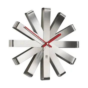 Hodiny Nástěnné hodiny Ribbon Stainless Steel