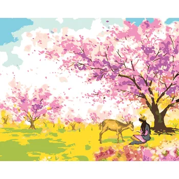 ZUTY Malování podle čísel - LUČNÍ KRAJINA Rozměr: 40x50 cm, Rámování: bez rámu a bez vypnutí plátna