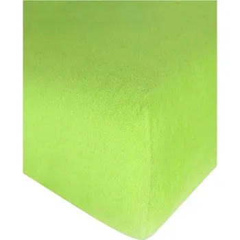 Prostěradlo 4sleep froté s gumičkou 90/200 žlutozelená