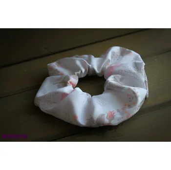 Scrunchie - růžová kvítka