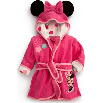 Dívčí župan Cartoon Disney dětský flanelový župan Varianta: Minnie - růžová, Velikost: 100/18-24 měsíců