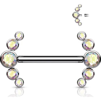 Piercing Piercing do bradavky z titanu (duhovrý)