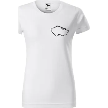 Dámské tričko - Srdce čecha Barva: Černá, Velikost: XL