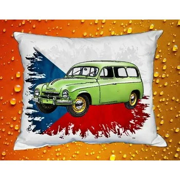 Povlak na polštářek Polštář s Českým autem 024 (auta České výroby)