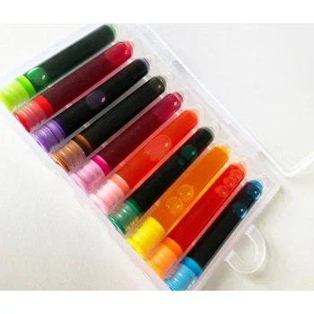 Elegantní pero na kaligrafii s měkkým štětcem - sáček na 10 barevných inkoustů