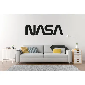 Samolepící dekorace Lepy.cz Samolepka na zeď Nasa - Logo Velikost (šířka x výška): 30x8cm, Barevná varianta: Tyrkysová modrá