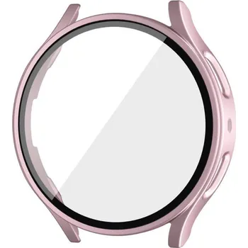 Příslušenství k chytrým hodinkám Ochranný kryt se sklem pro Samsung Galaxy Watch 6 40 mm - světle růžový