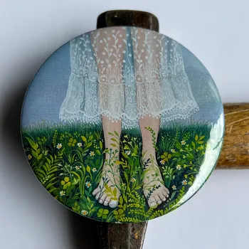 Dekorativní magnet Našlapuj lehce - velký magnet 75 mm