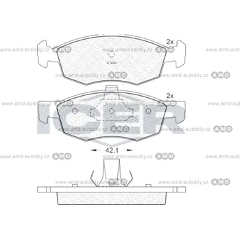 Brzda na kolo Brzdové destičky - 181508