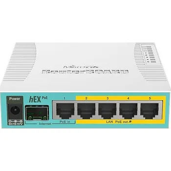 RouterBoard Mikrotik RB960PGS hEX PoE 800MHz CPU, 128MB RAM, 5xGLAN, USB, L4, PSU