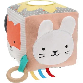 Hračka pro nejmenší Petit Collage Textilní motorická kostka Poškozený obal