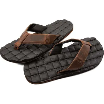 Pánské žabky VOLCOM žabky - Recliner Lthr Sndl Vintage Brown (VBN) velikost: 6