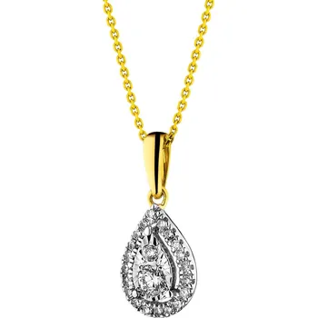 Přívěsek Zlatý přívěsek s diamanty - 0,15 ct - ryzost 585 - 181.321