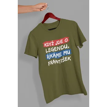 Pánské tričko František Barva: Khaki, Velikost: 2XL