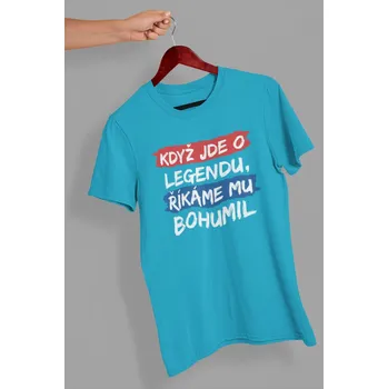 Pánské tričko Bohumil Barva: Tyrkysová, Velikost: S