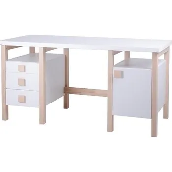 Psací stůl Psací stůl z masivu Henry 2. bílý NEW Úchyty: úchyt - barevný