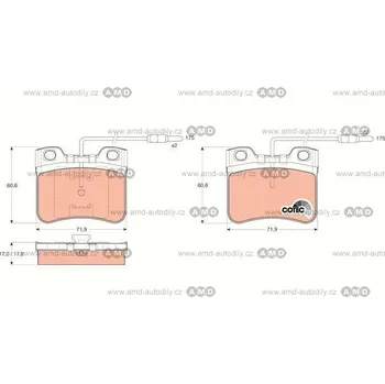 Brzda na kolo Brzdové destičky - 05P444