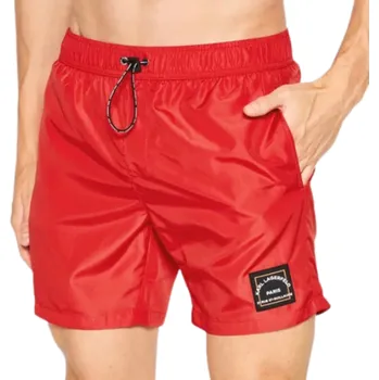 Pánské plavky Karl Lagerfeld KL22MBM01 pánské šortky červené