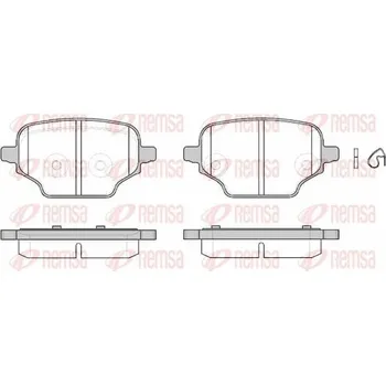 Brzdová destička Sada brzdových destiček, kotoučová brzda REMSA 1837.00