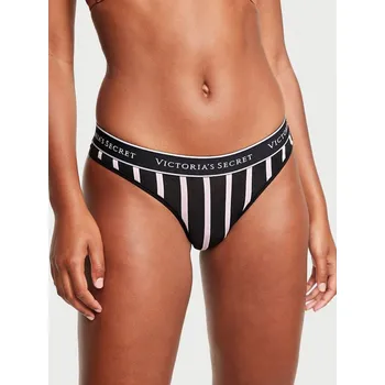 Kalhotky Tanga Victoria's Secret bavlněné s proužky M