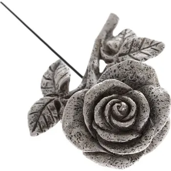 Dekorace, POLYRESINOVÁ RŮŽE, černá, 7x9 cm, 1 kus