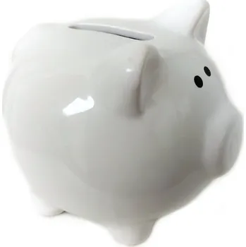 Pokladnička Pokladnička prasátko bílé Keramika