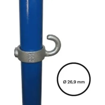 Upínací popruh Konstrukční fitinka, spojka ocelových trubek pr. 26,9 mm – hák 182-A27