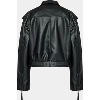 Dámská bunda Gina Tricot Bunda z imitace kůže 20504 Černá Regular Fit XS