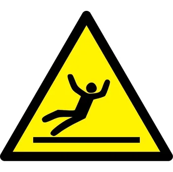 Varovné značení, riziko uklouznutí – fólie, 75×65 mm