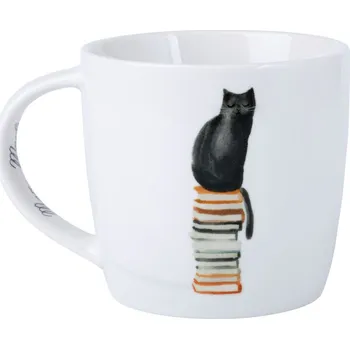 Hrnek Marc Martin Feline Friends 400 ml Wellington Read Cat-Maxwell&Williams (Marc Martin Feline Friends Hrnek Wellington Read Cat porcelán 400 ml - Maxwell&Williams)