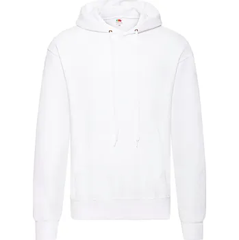 Pánská mikina Pánská bílá mikina s kapucí Fruit of the Loom Fruit of the Loom bílá 2467263