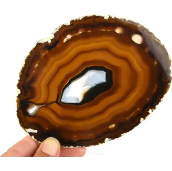 Přírodní kámen Achát plátek s dutinkou z Brazílie 127g