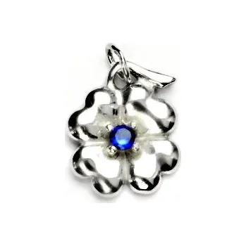Přívěsek Stříbrný přívěsek čtyřlístek , zirkon spinel - P219 (Stříbrný čtyřlístek přívěsek)