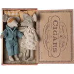 Maileg Máma a táta v krabičce od doutníků Maileg Mum and dad mice in cigarbox