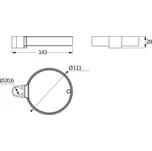 Jika Cubito-N mýdelník pro sprchovou tyč 70cm
