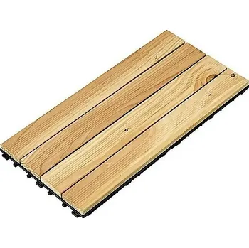 Venkovní dlažba Dřevěná dlaždice Click 60 x 30 x 3 cm 2 ks douglaska