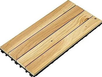 Venkovní dlažba Dřevěná dlaždice Click 60 x 30 x 3 cm 2 ks douglaska