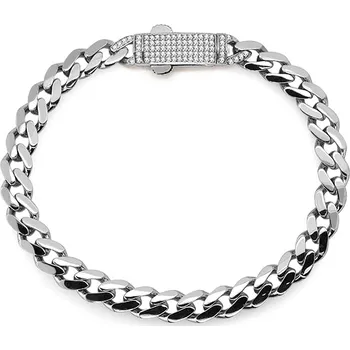 Náramek Pánský náramek z bílého zlata Miami Cuban 7,5 mm IZ29758 + dárkové balení LUXUS zdarma