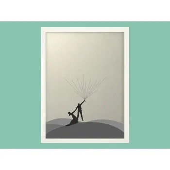 Svatební dekorace Svatební balónky hostů v bílém rámu 43 x 53 cm