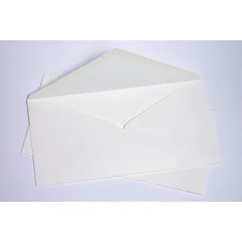 Obálka Silné obálky DL na svatební oznámení - perlově bílé