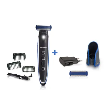 Holicí strojek Recenze SOLO Microtouch All-In-One černý/modrý/bílý