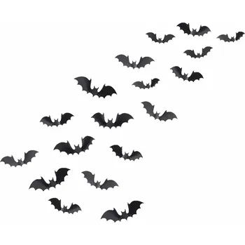 Party dekorace Dekorace na zeď - samolepící netopýři 24 ks