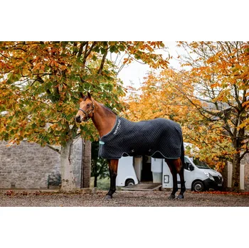 Deka pro koně HORSEWARE Deka odpocovací Autumn Horseware, black/aqua Délka zad: 130 cm