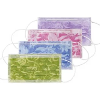 rouška Euronda Ústenka Monoart Floral-květ.vzor-50 ks Barva: fialová