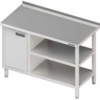 Dětský stůl Přístěnný stůl se skříňkou s křídlovými dveřmi po levé straně a dvěmi policemi 1000x600x850 mm | STALGAST, 980526100