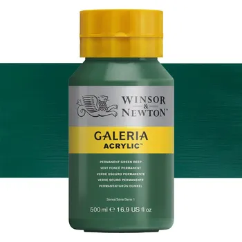 Výtvarná barva Akrylová barva Winsor & Newton 500ml - Permanent Green Deep